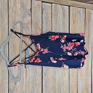 Paper Moon blue flower tank